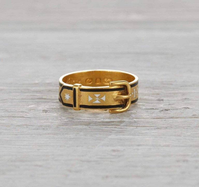 Victorian Buckle Mourning Ring