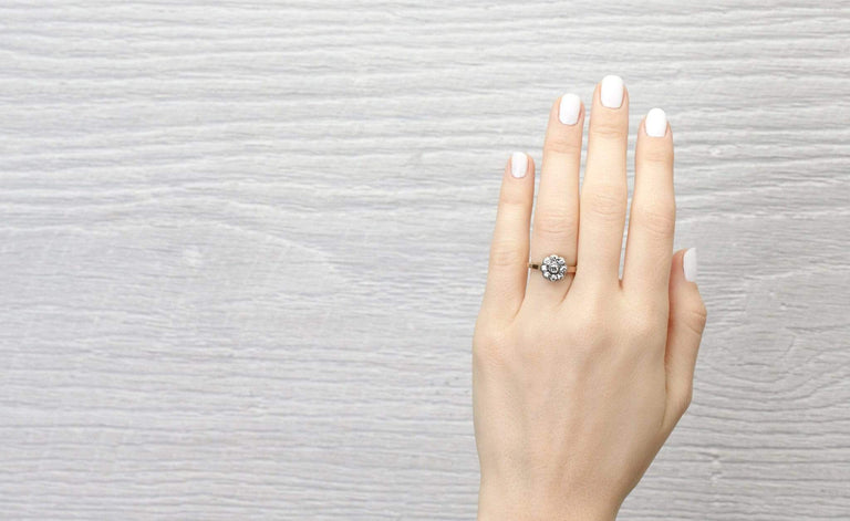 Victorian Cluster Engagement Ring