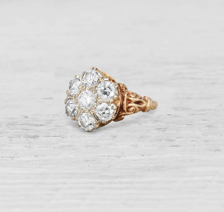Victorian Diamond Cluster Ring