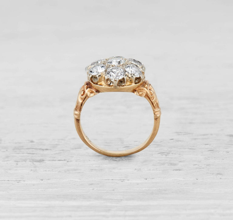 Victorian Diamond Cluster Ring