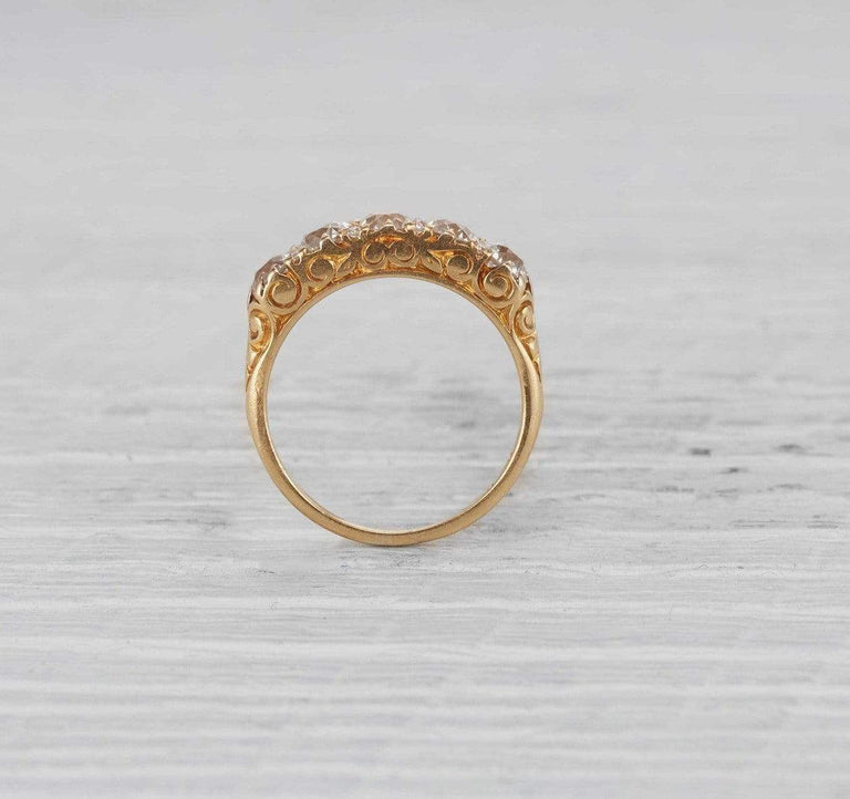 Victorian Diamond Half Hoop Band