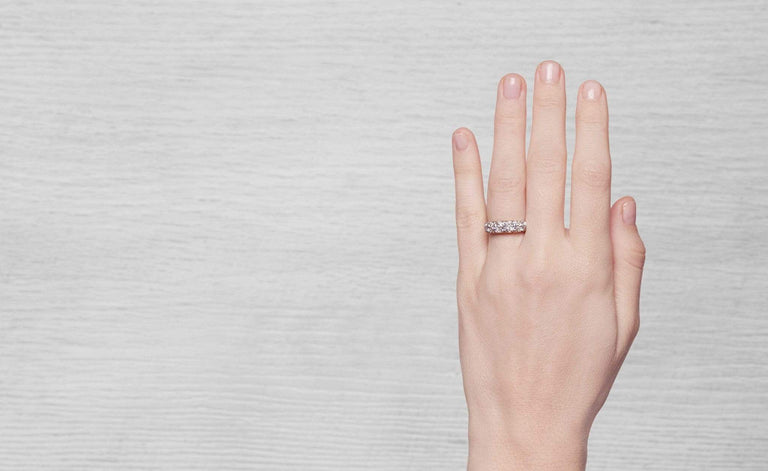 Victorian Diamond Half Hoop Band