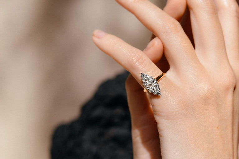 Victorian Diamond Navette Ring, France
