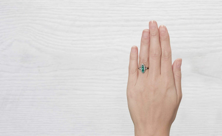 Victorian Emerald and Diamond Ring