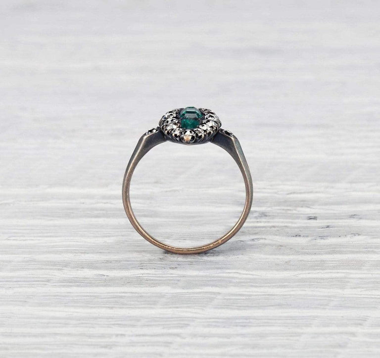 Victorian Emerald and Diamond Ring