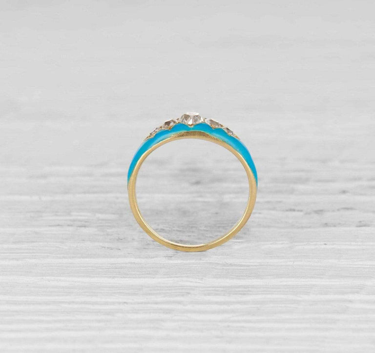 Victorian Enamel and Diamond Ring