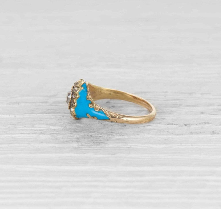 Victorian Enamel and Diamond Ring
