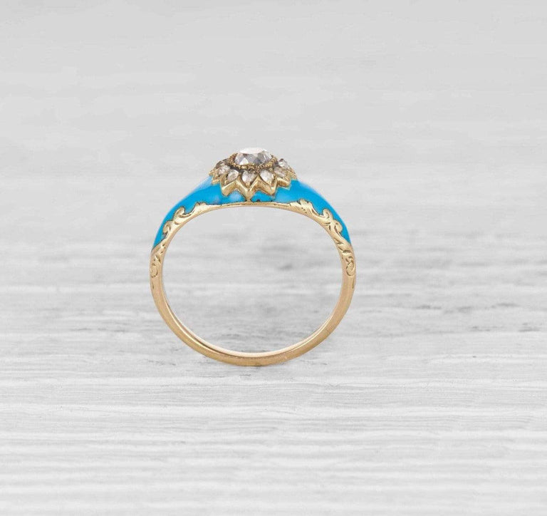 Victorian Enamel and Diamond Ring