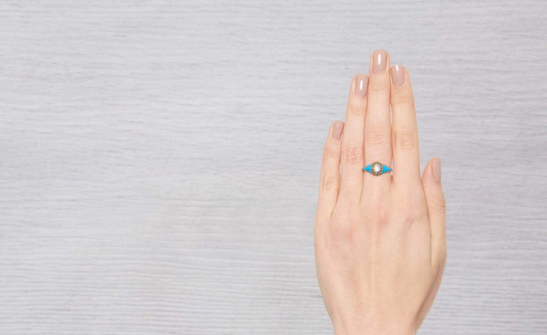 Victorian Enamel and Diamond Ring