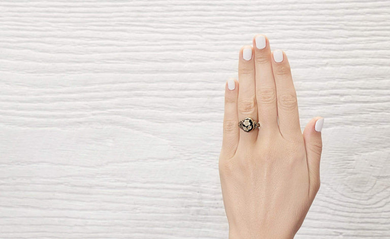 Victorian Enamel Mourning Ring