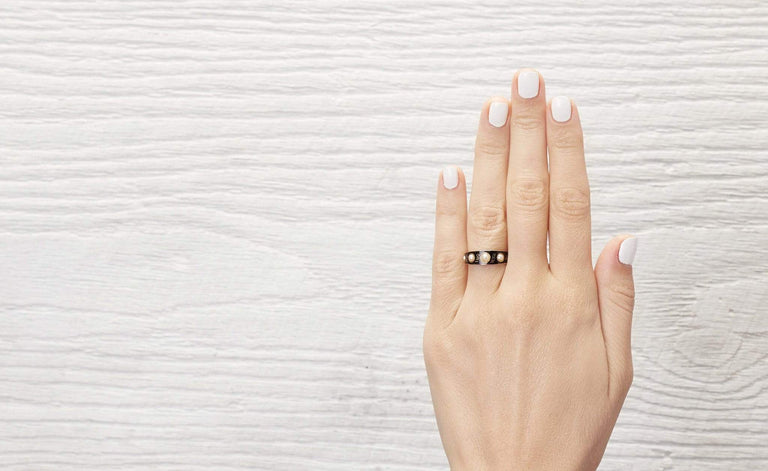 Victorian Enamel Mourning Ring