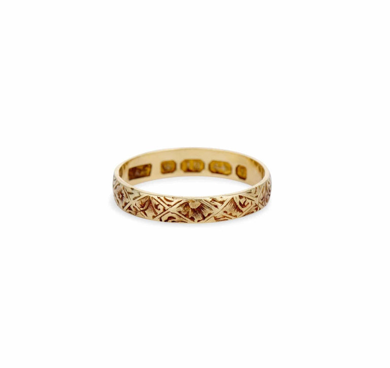 Victorian Engraved Gold Band