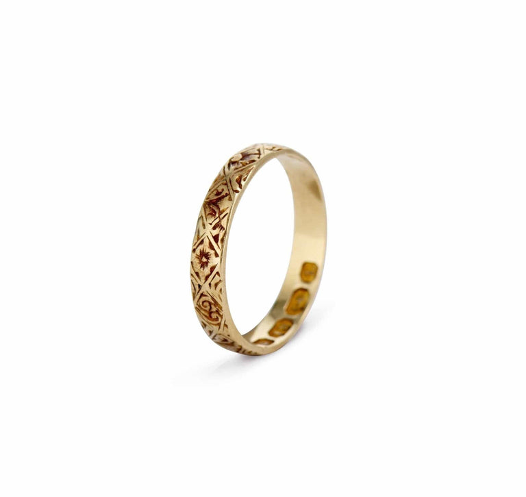 Victorian Engraved Gold Band
