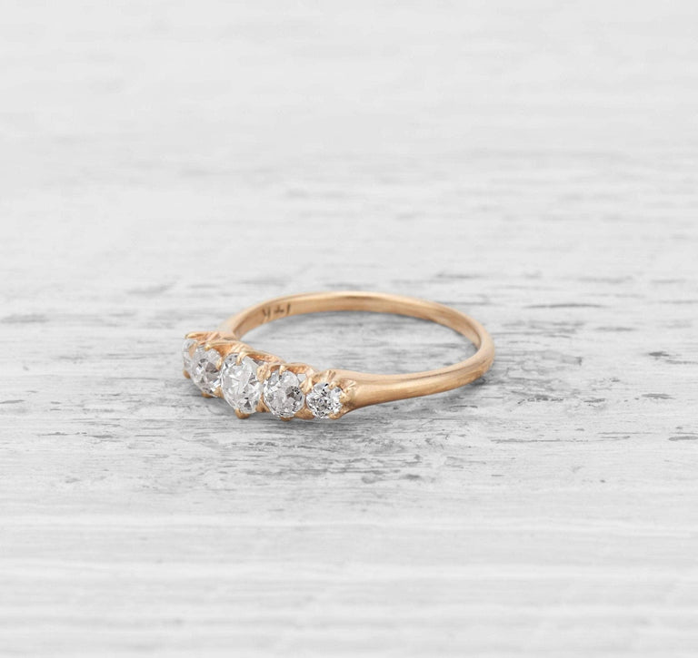 VICTORIAN FIVE-STONE DIAMOND ENGAGEMENT RING