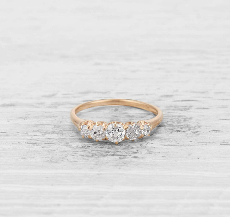 VICTORIAN FIVE-STONE DIAMOND ENGAGEMENT RING