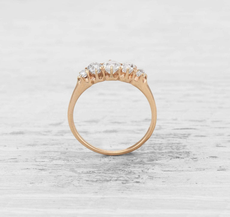 VICTORIAN FIVE-STONE DIAMOND ENGAGEMENT RING