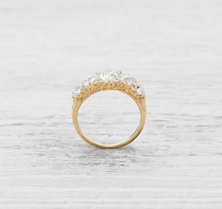 VICTORIAN FIVE-STONE DIAMOND RING