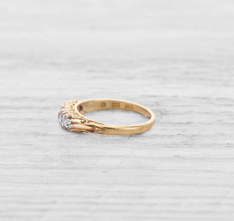 VICTORIAN FIVE STONE DIAMOND WEDDING BAND