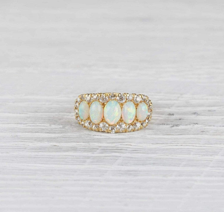 Victorian Five Stone Opal Ring