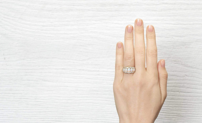 Victorian Five Stone Opal Ring