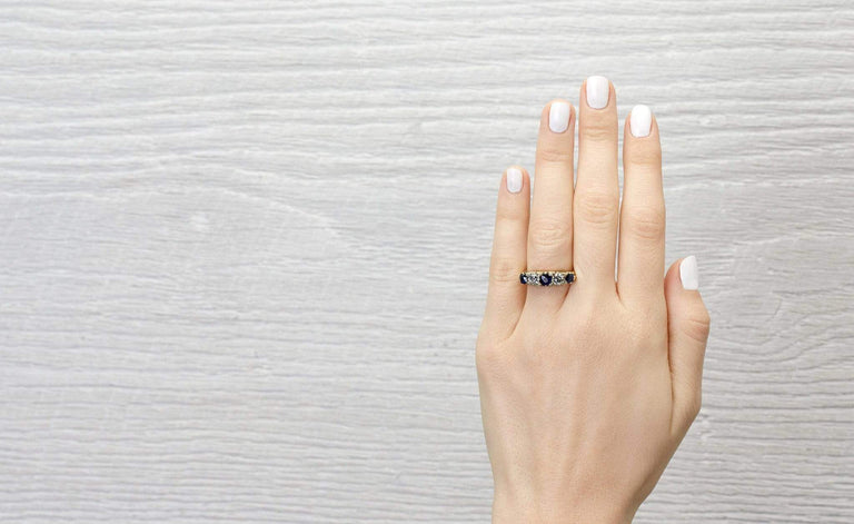 Victorian Five Stone Sapphire and Diamond Ring