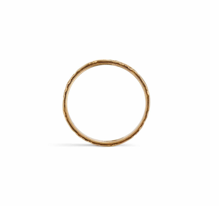 Victorian Forget-Me-Not Gold Wedding Band