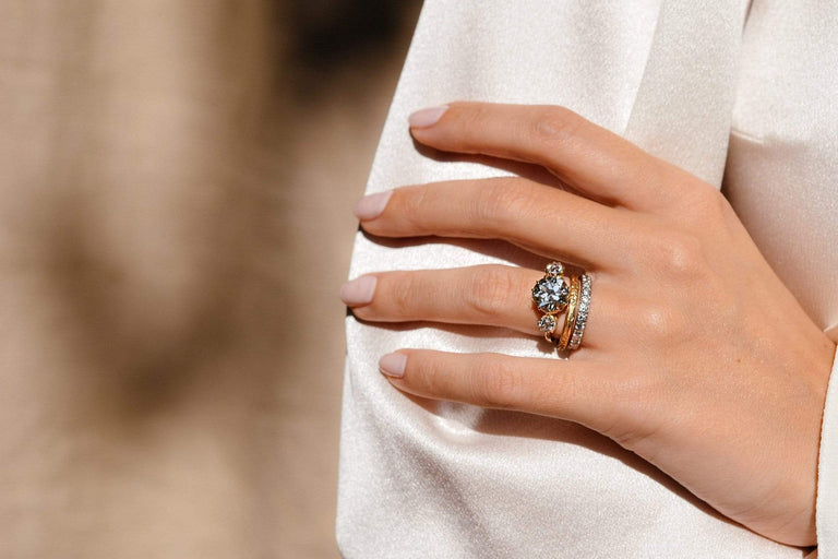 Victorian Forget-Me-Not Gold Wedding Band