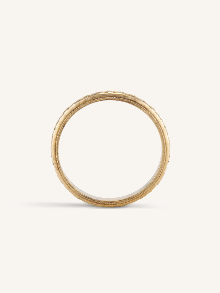 Victorian Gold Engraved Antique Wedding Band
