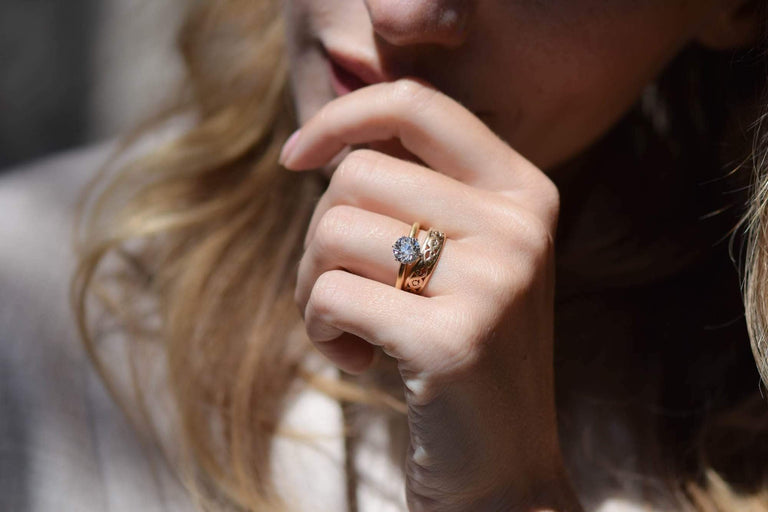 Victorian Gold Openwork Sculpted Wedding Band