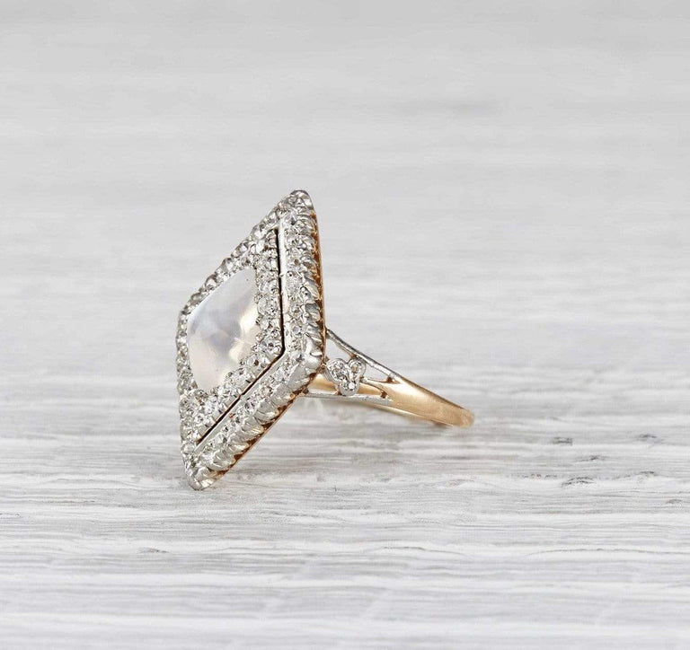 Victorian Moonstone and Diamond Ring