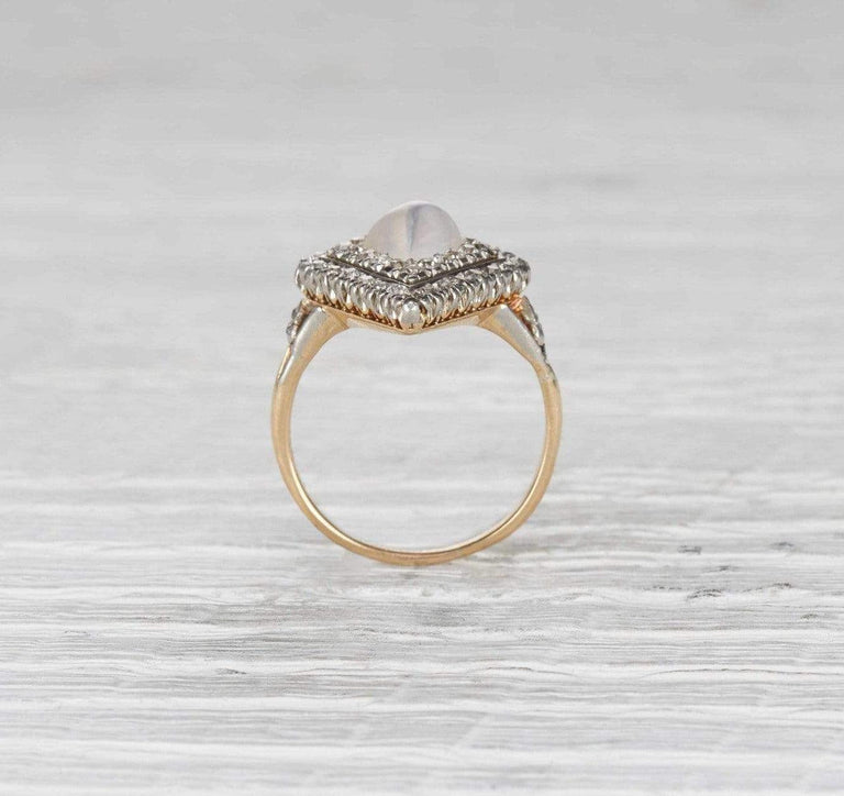 Victorian Moonstone and Diamond Ring