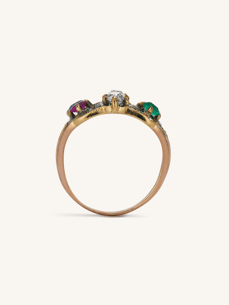 Victorian Multi-Gem Cocktail Ring