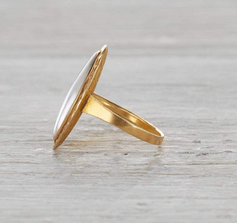 Victorian Navette Urn Motif Mourning Ring