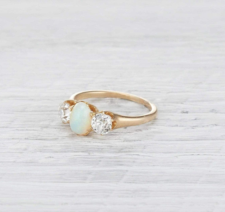 Victorian Opal and Diamond Ring