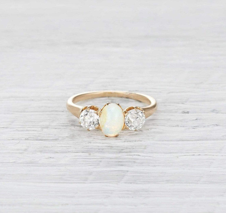 Victorian Opal and Diamond Ring