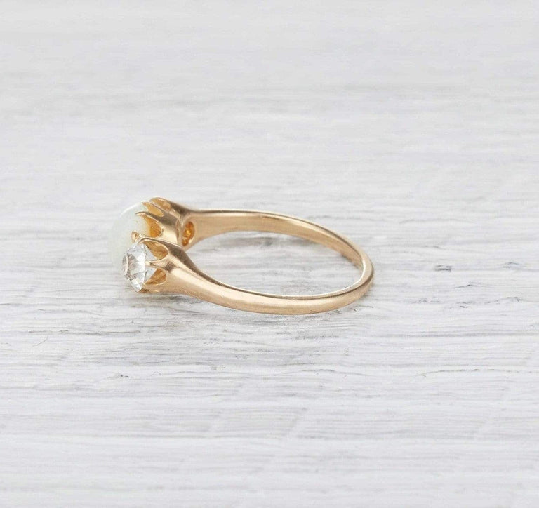 Victorian Opal and Diamond Ring