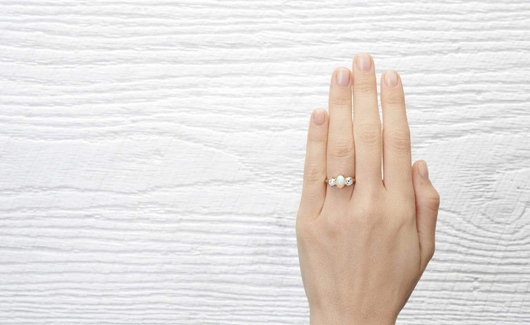 Victorian Opal and Diamond Ring