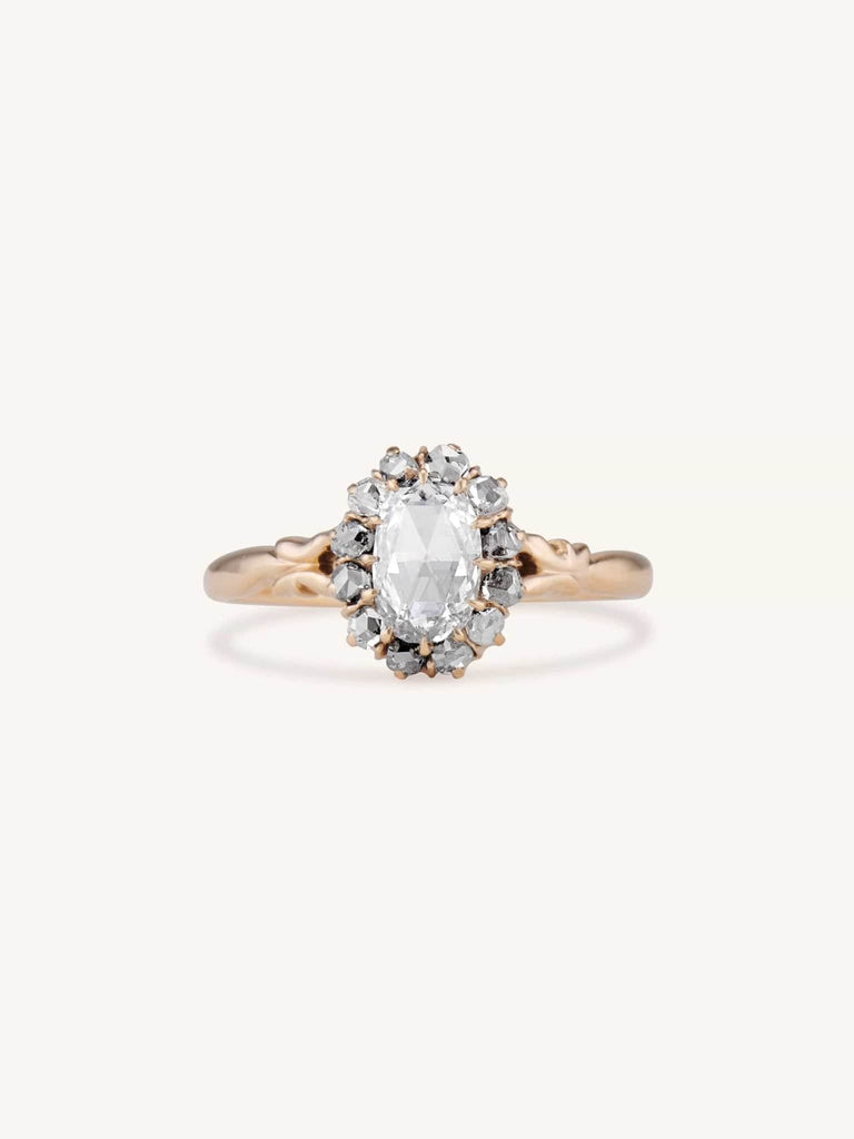 Victorian Rose Cut Diamond Cluster Ring