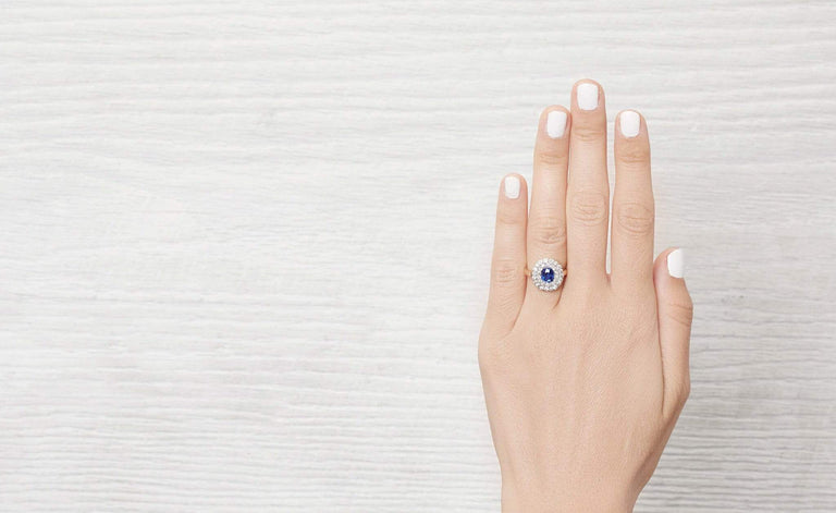 Victorian Sapphire and Diamond Cluster Ring