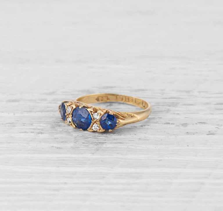 Victorian Sapphire and Diamond Ring