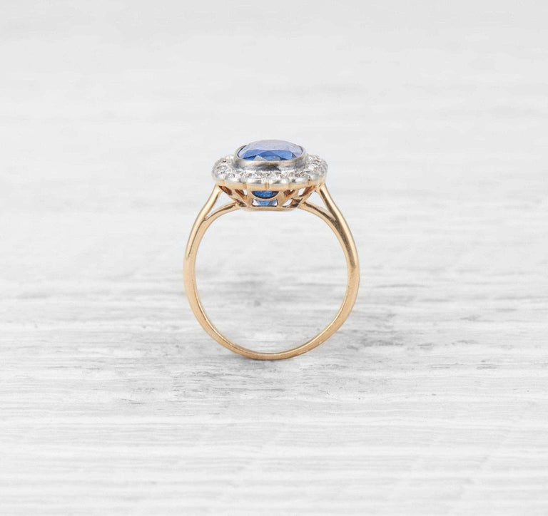 VICTORIAN SAPPHIRE AND DIAMOND RING