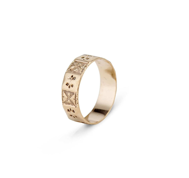 Victorian Stamped Wedding Band
