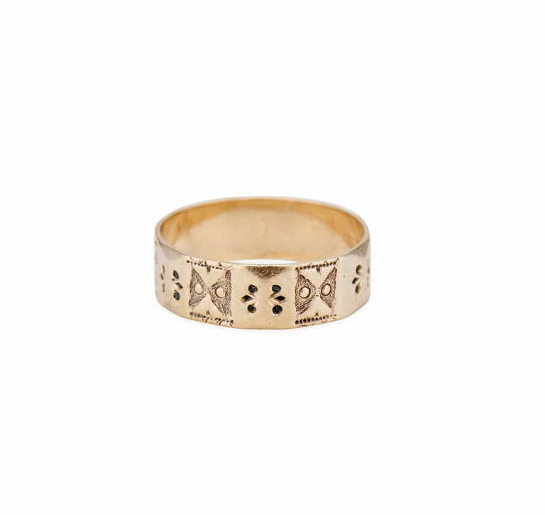 Victorian Stamped Wedding Band
