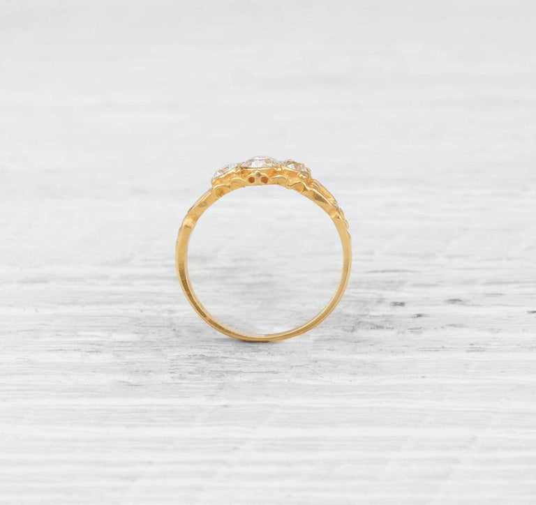 Victorian Three Stone Diamond Ring