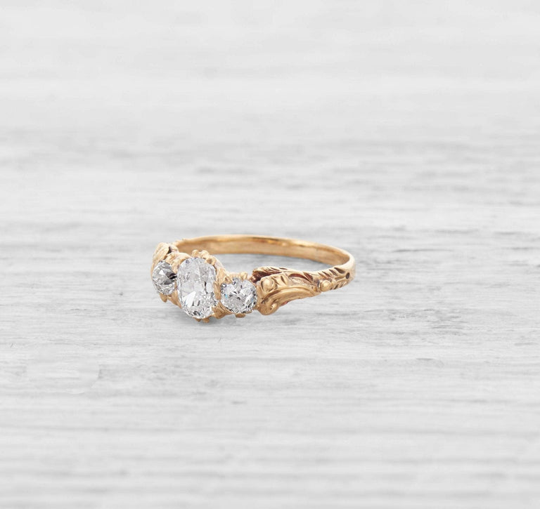 VICTORIAN THREE STONE DIAMOND RING