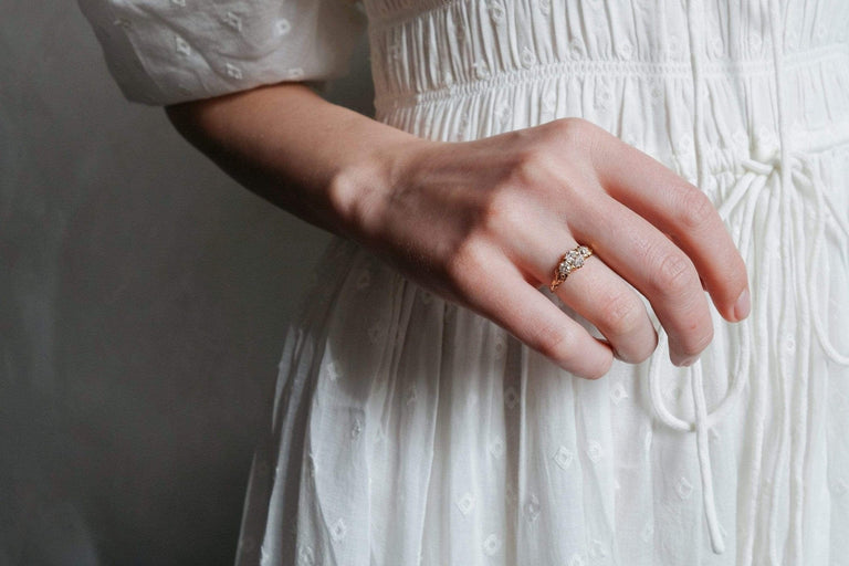 VICTORIAN THREE STONE DIAMOND RING