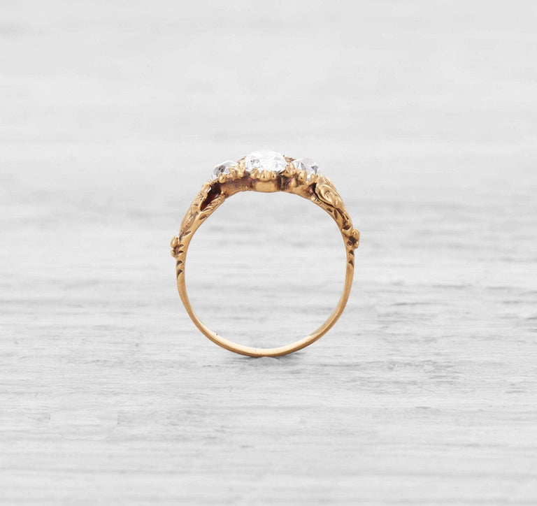 VICTORIAN THREE STONE DIAMOND RING