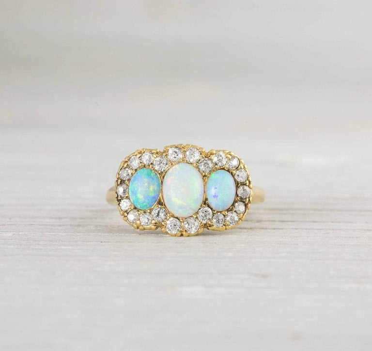Victorian Three Stone Opal Ring