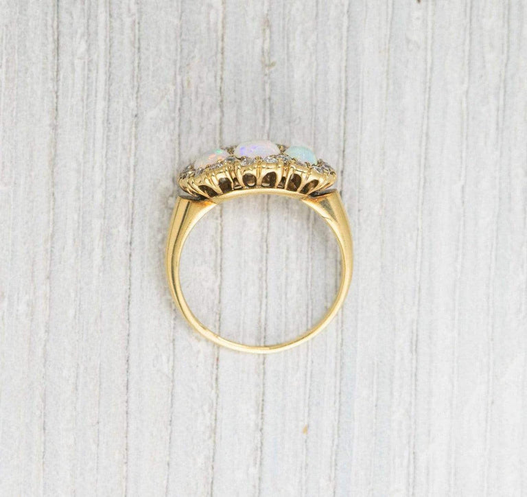 Victorian Three Stone Opal Ring