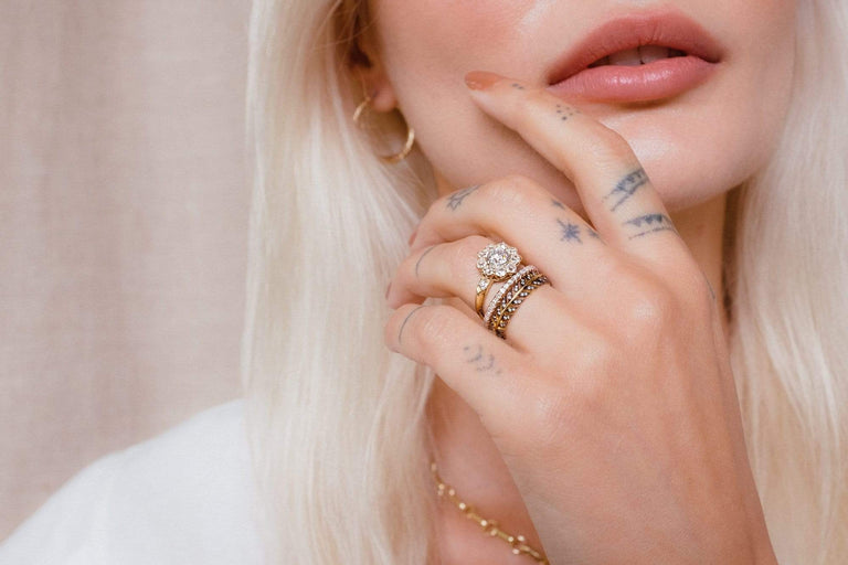 Victorian Tiffany & Co .52 Carat Old European Cut Diamond Yellow Gold Cluster